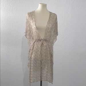 Elegant Beige Sheer Cover-Up